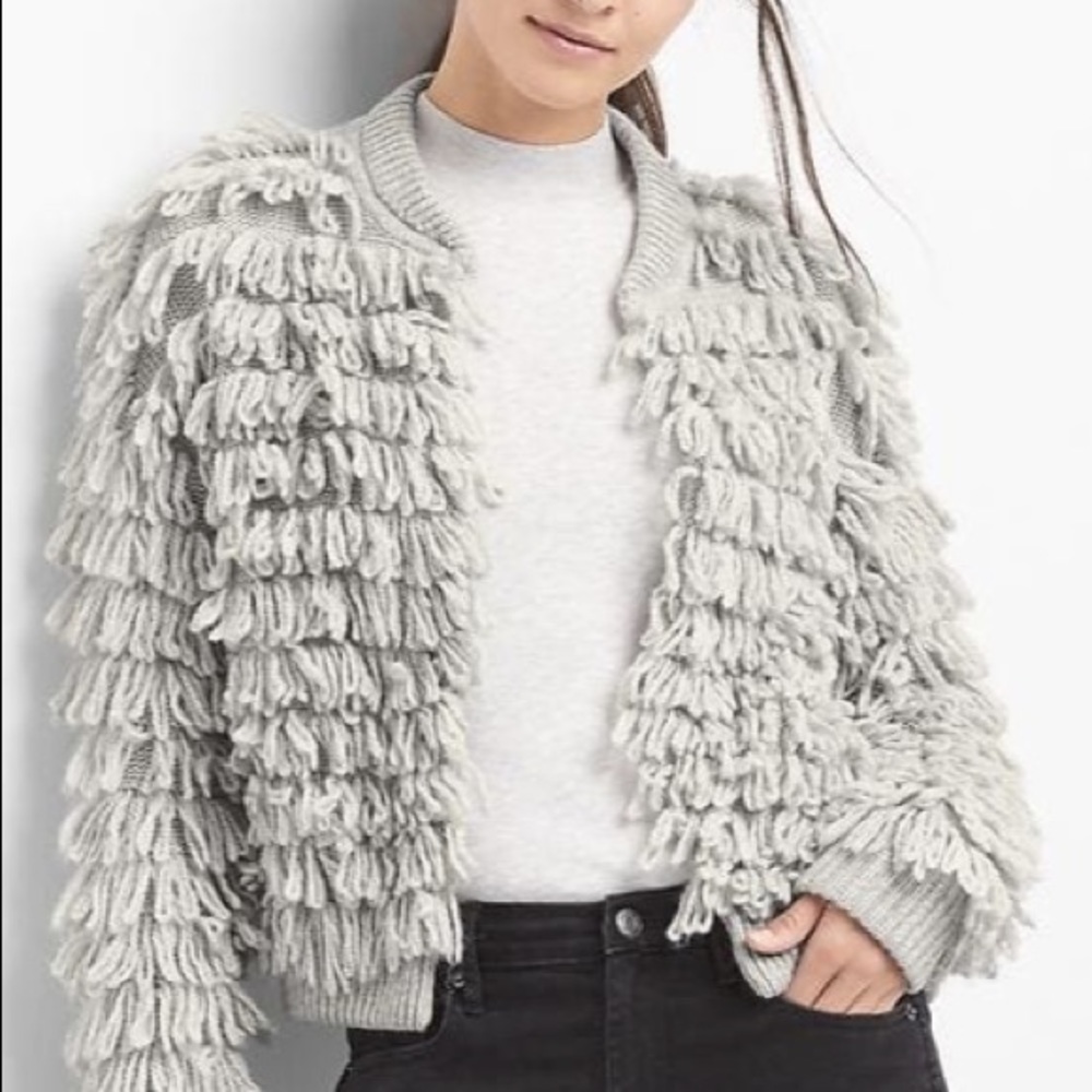 Gap Fringe Loop Open Cardigan (Like New) - image 1